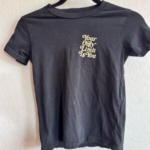 Black Kids T-Shirt with Motivational Print